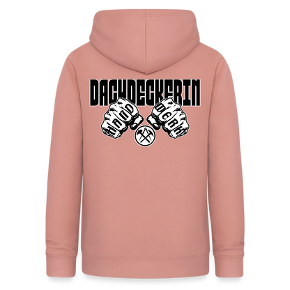 Frauen Hoodie "Dachdeckerin" (beidseitig beruckt) Altrosa Frauen Hoodie