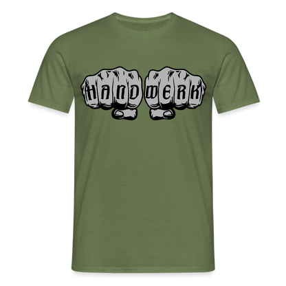 Unisex T-Shirt "Power-Handwerk" Militärgrün Männer T-Shirt