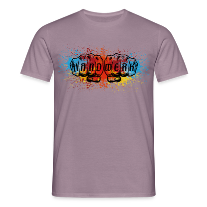 Unisex T-Shirt "Splash-Color" Lilagrau Männer T-Shirt