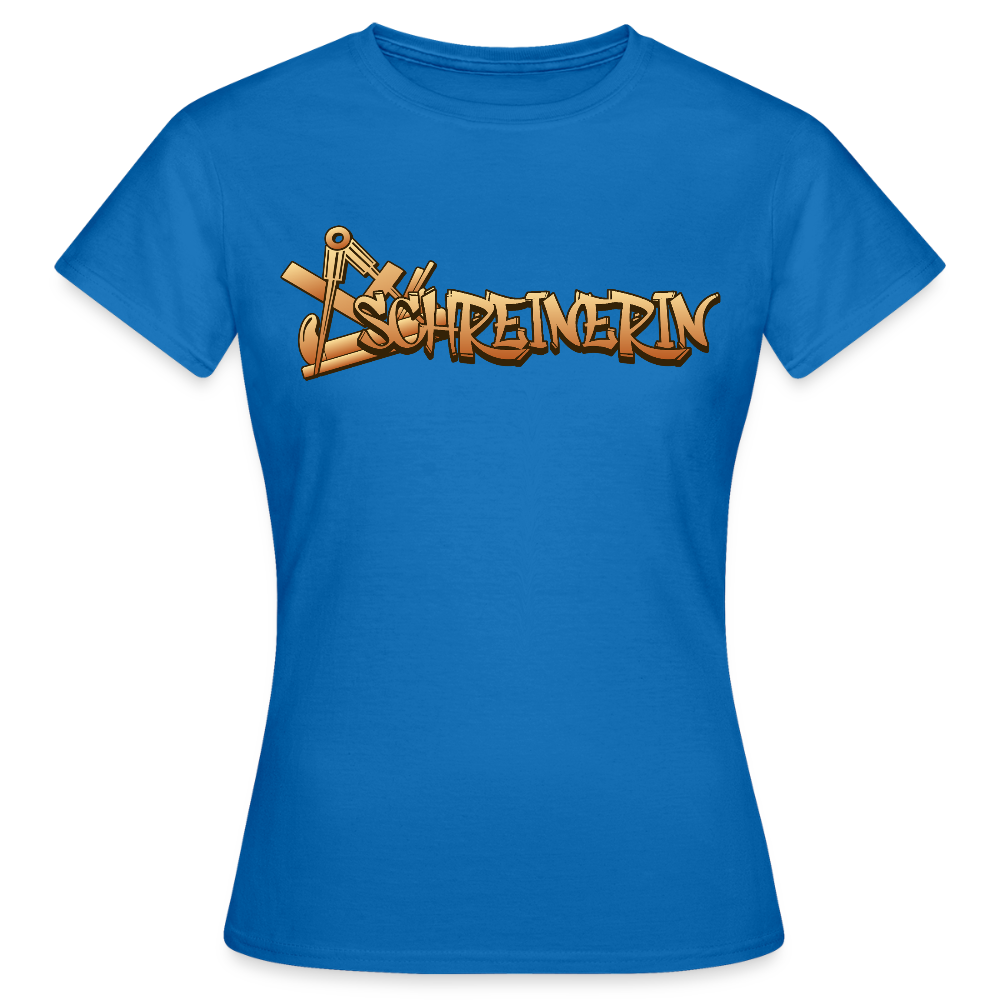 Frauen T-Shirt "Schreinerin" Royalblau Frauen T-Shirt