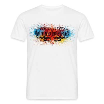 Unisex T-Shirt "Splash-Color" Weiß Männer T-Shirt