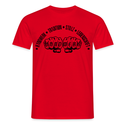Unisex T-Shirt "Tradition/Stolz/Leidenschaft" Rot Männer T-Shirt