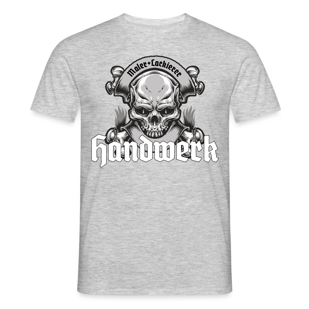 Unisex T-Shirt "Skull-Maler/Lackierer" Grau meliert Männer T-Shirt