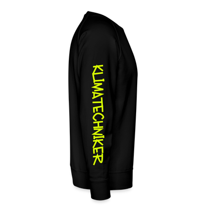 Unisex Premium Pullover "Klimatechniker" neongelb - Schwarz