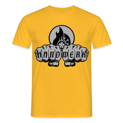 Unisex T-Shirt "Klimatechniker" Gelb Männer T-Shirt