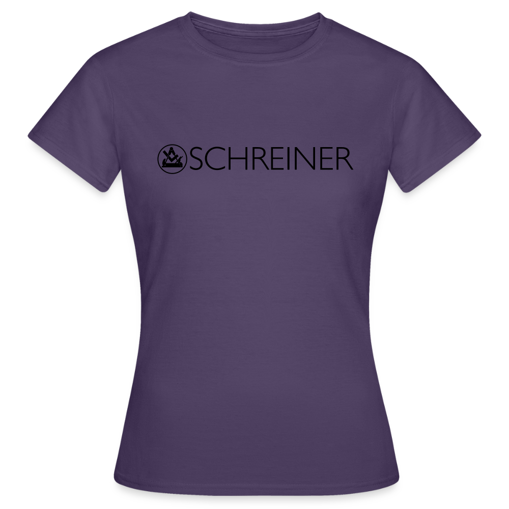 Frauen T-Shirt "Schreiner" Dunkellila Frauen T-Shirt