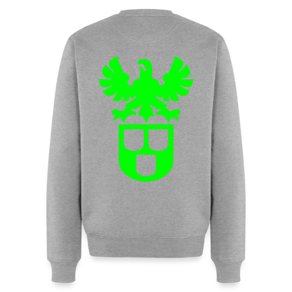 Unisex Premium Pullover "Maler" neongrün Grau meliert Männer Premium Pullover