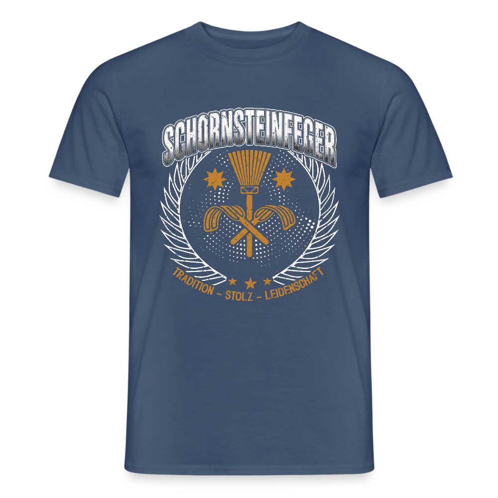 Unisex Tradition Schornsteinfeger T-Shirt für Männer, schwarzes Baumwoll-Shirt mit Schornsteinfeger-Design von Spreadconnect