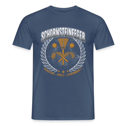 Unisex Tradition Schornsteinfeger T-Shirt für Männer, schwarzes Baumwoll-Shirt mit Schornsteinfeger-Design von Spreadconnect