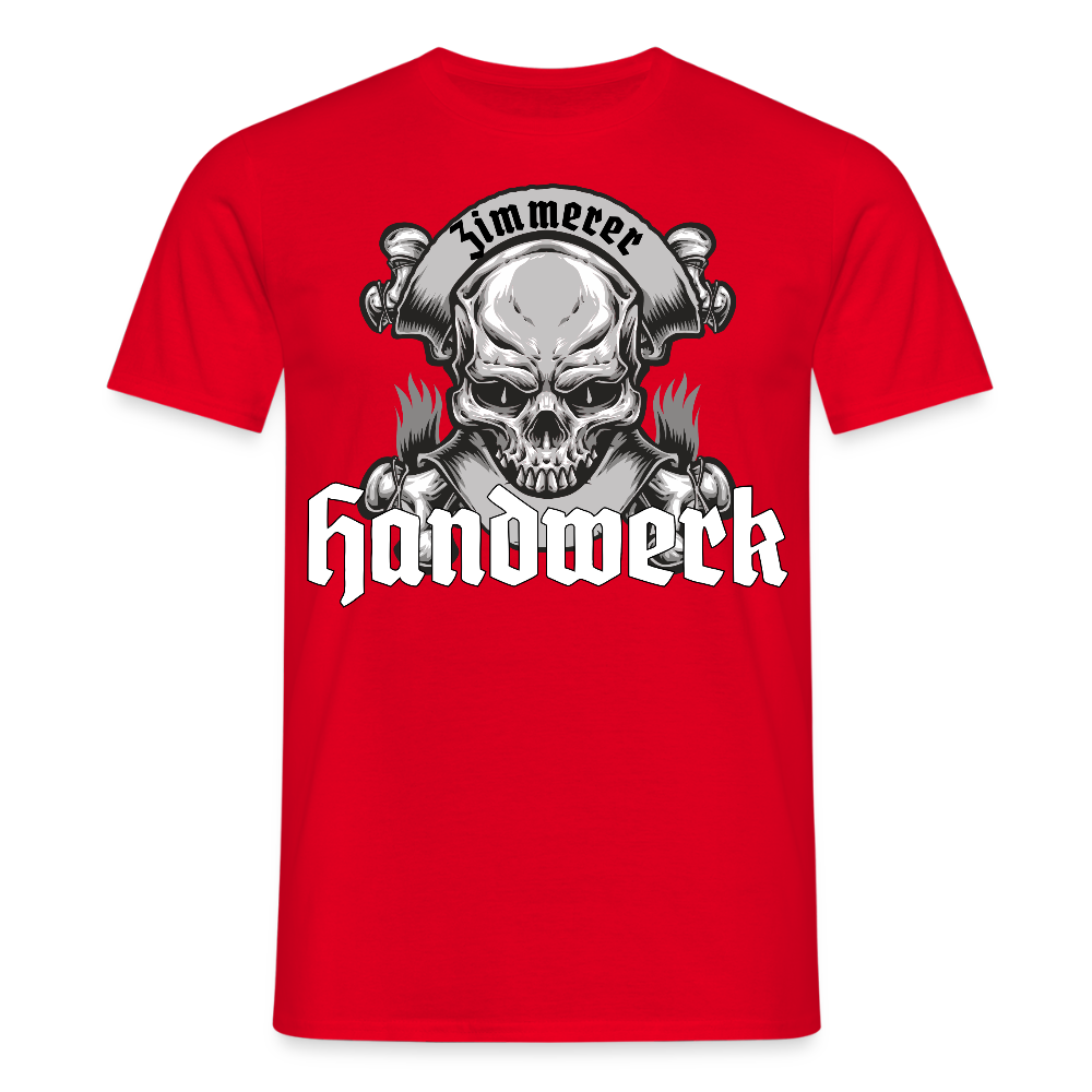 Unisex T-Shirt "Skull-Zimmerer" Rot Männer T-Shirt