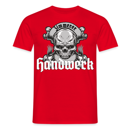 Unisex T-Shirt "Skull-Zimmerer" Rot Männer T-Shirt