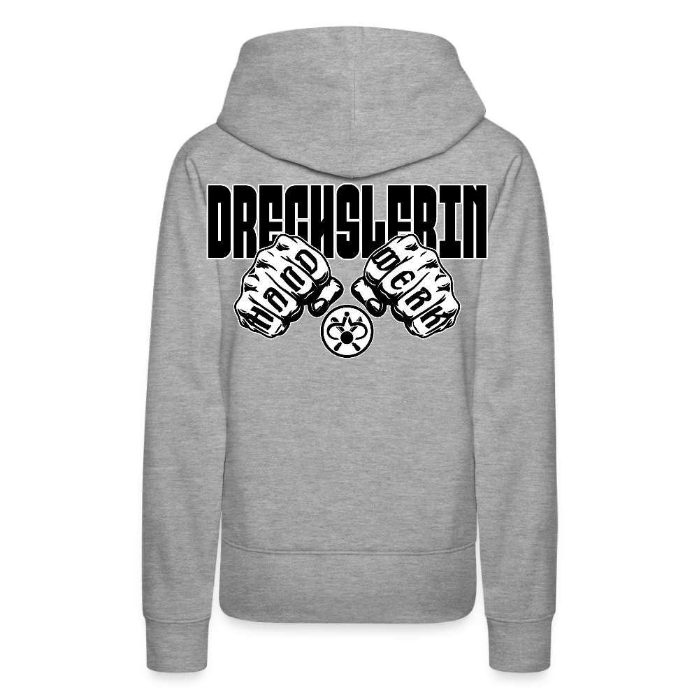 Frauen Hoodie "Drechsler" (beidseitig bedruckt) Grau meliert Frauen Premium Hoodie