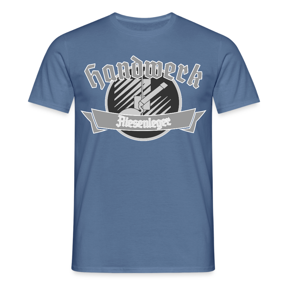 Unisex T-Shirt "Fliesenleger" Taubenblau Männer T-Shirt