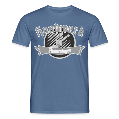 Unisex T-Shirt "Fliesenleger" Taubenblau Männer T-Shirt