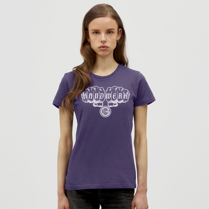 Frauen T-Shirt "Gerüstbauer" - Dunkellila