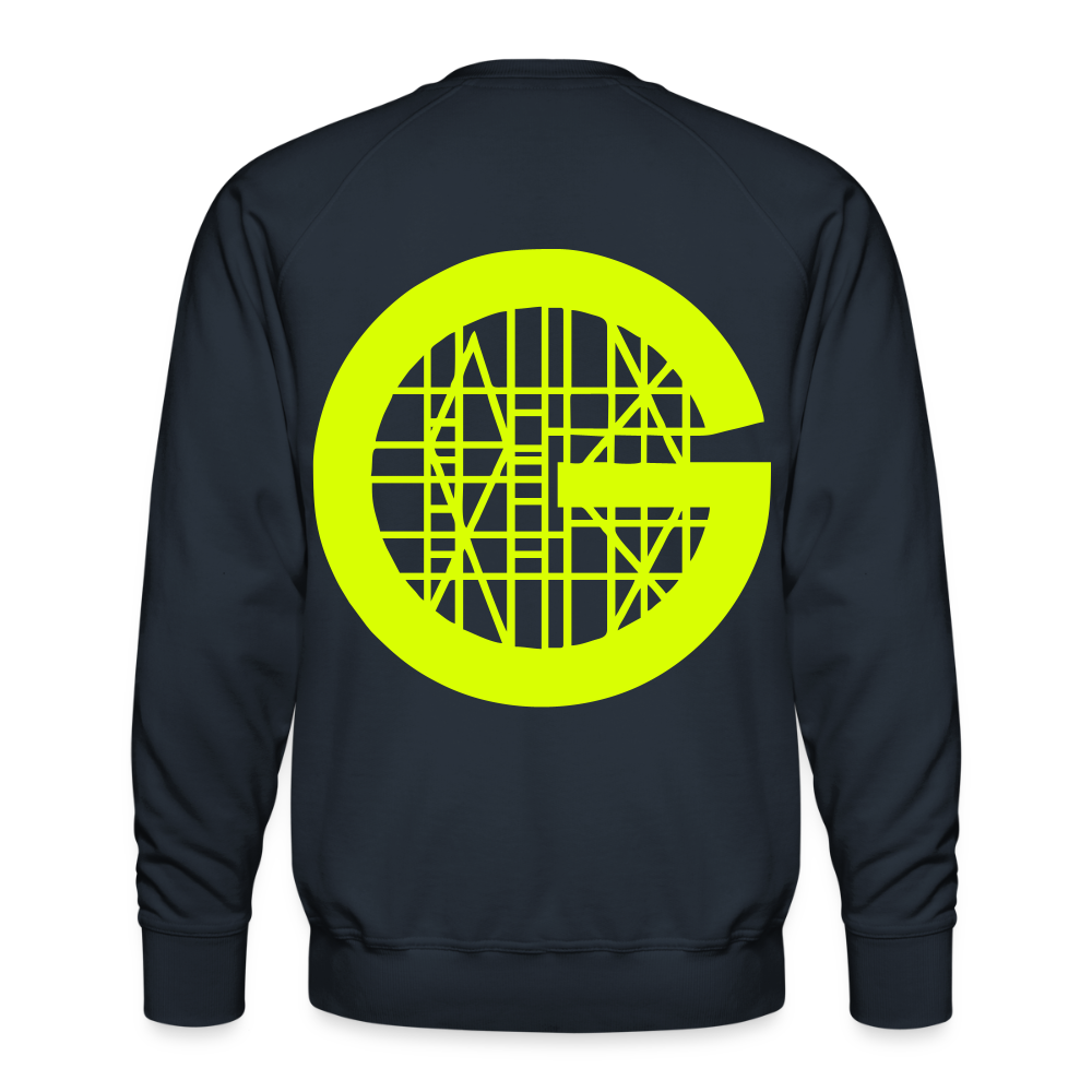 Unisex Premium Pullover "Gerüstbauer" neongelb - Navy