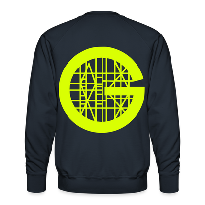 Unisex Premium Pullover "Gerüstbauer" neongelb - Navy