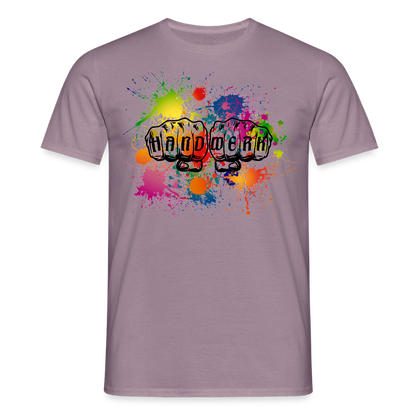 Unisex T-Shirt "Handwerk-Farbklecks" Lilagrau Männer T-Shirt