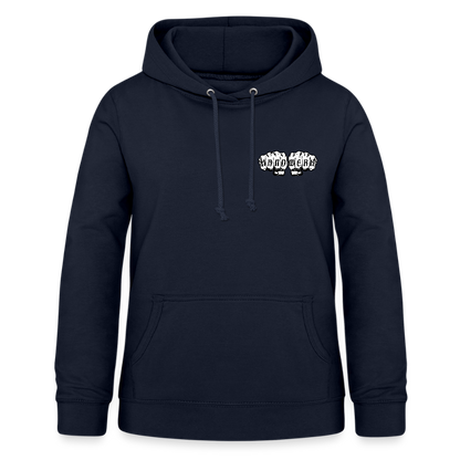 Frauen Hoodie "Bodenlegerin" (beidseitig beruckt) - Navy