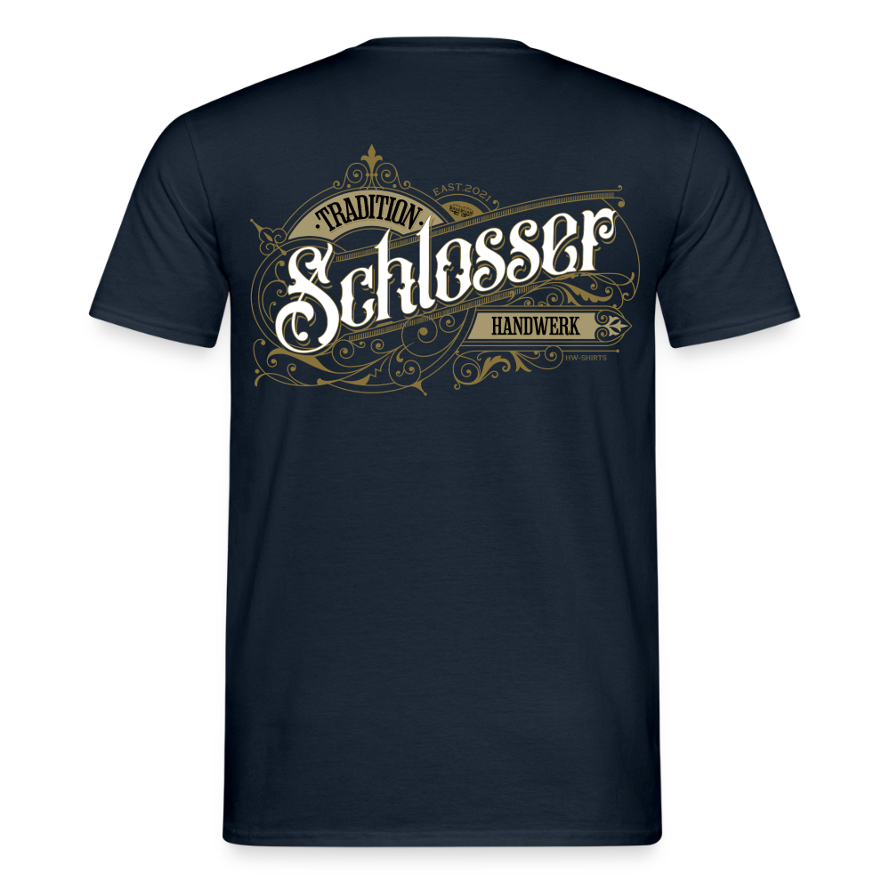 Unisex T-Shirt "Schlosser"-Nostalgie von Spreadconnect, Männer T-Shirt mit nostalgischem Druck, bequemes Baumwollshirt.