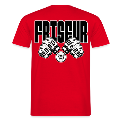 Unisex T-Shirt "Friseur" Rot Männer T-Shirt