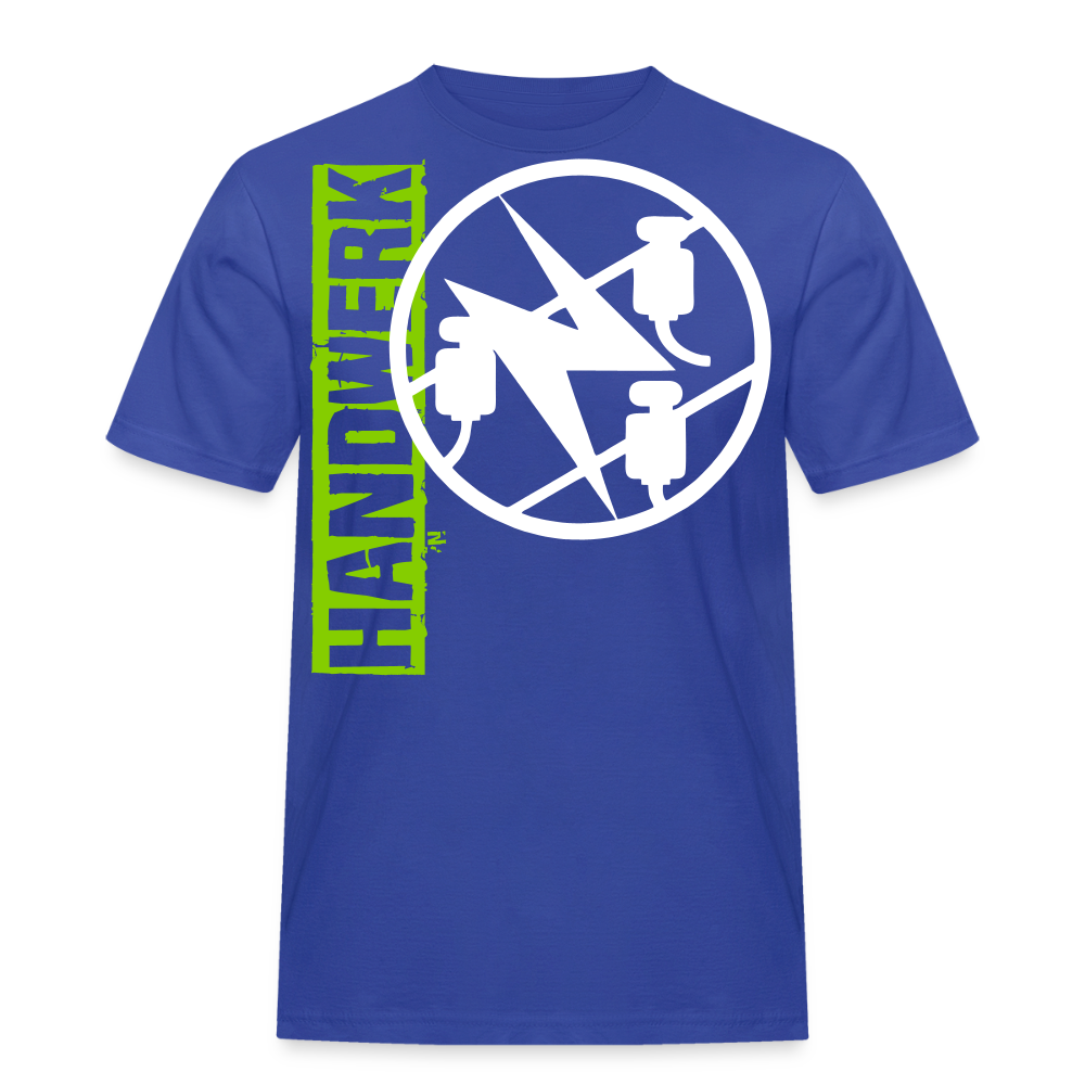Unisex Workwear T-Shirt "Elektriker" Royalblau Männer Workwear T-Shirt