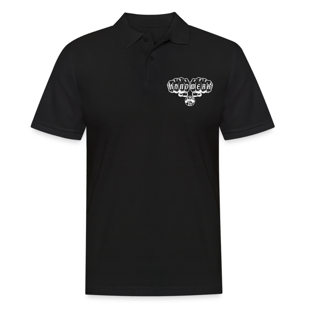 Männer Poloshirt "Strassenbauer" Schwarz Männer Poloshirt