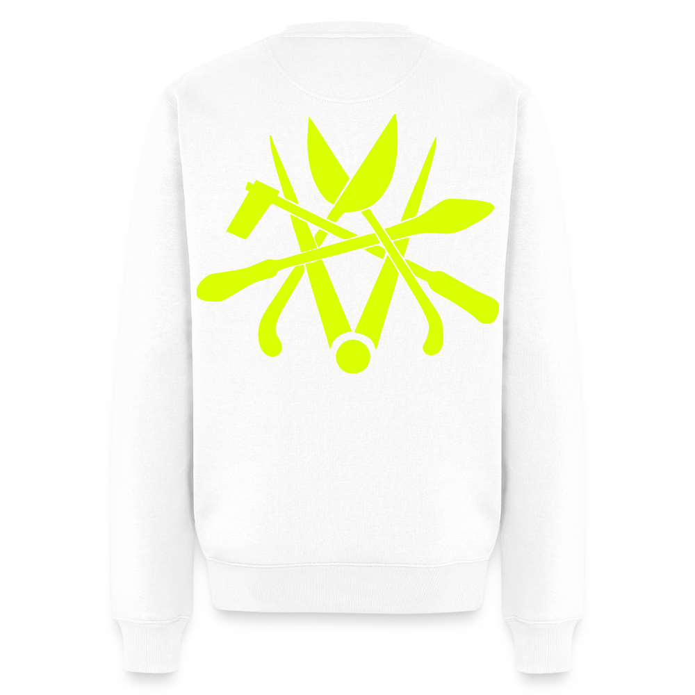 Unisex Premium Pullover "Spengler" neongelb Weiß Männer Premium Pullover