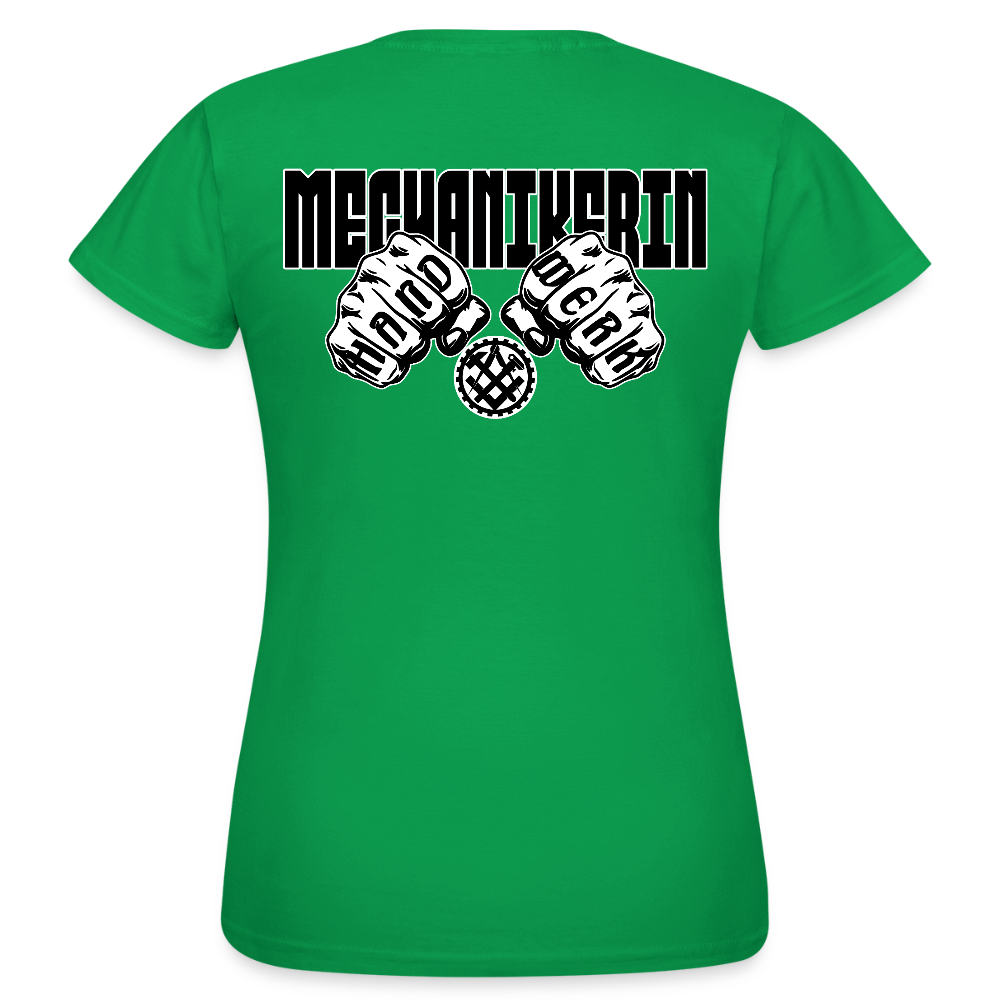 Frauen T-Shirt "Mechanikerin" (beidseitig bedruckt) Kelly Green Frauen T-Shirt