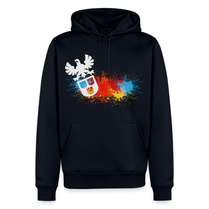 Männer Premium Hoodie "Maler-Splash" Navy Männer Premium Hoodie