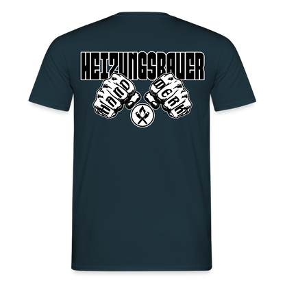 Unisex T-Shirt "Heizungsbauer" Navy Männer T-Shirt