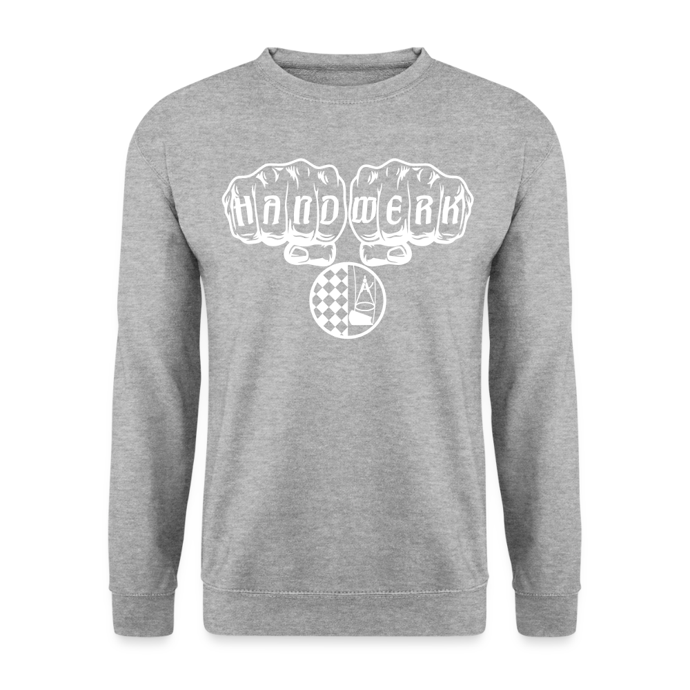 Unisex Pullover "Bodenleger" Weißgrau meliert Unisex Pullover