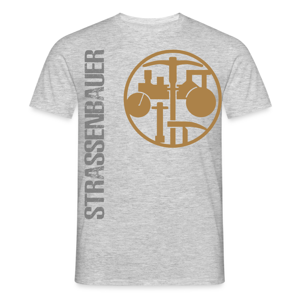 Unisex T-Shirt "Strassenbauer" Grau meliert Männer T-Shirt