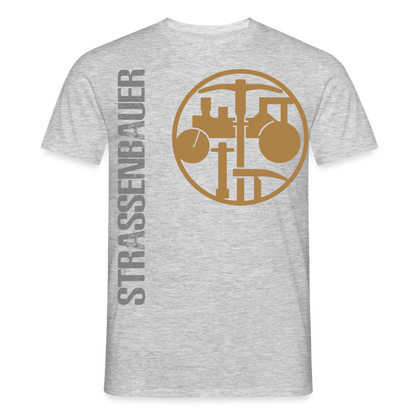 Unisex T-Shirt "Strassenbauer" Grau meliert Männer T-Shirt