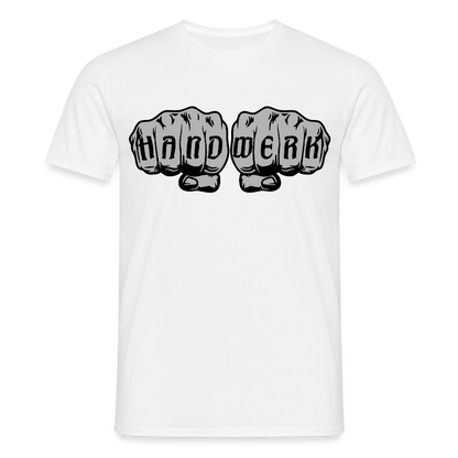 Unisex T-Shirt "Power-Handwerk" Weiß Männer T-Shirt