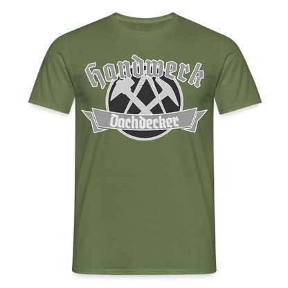 Unisex T-Shirt "Dachdecker" Militärgrün Männer T-Shirt