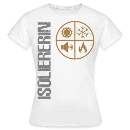 Frauen T-Shirt "Isoliererin" Weiß Frauen T-Shirt