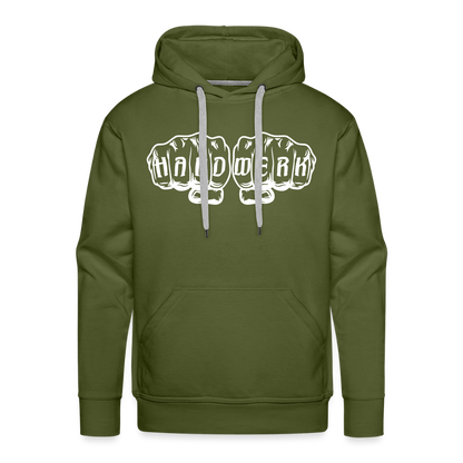 Männer Premium Hoodie "Handwerk" Olivgrün Männer Premium Hoodie