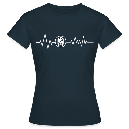Frauen T-Shirt "KFZ-Mechaniker" mit Herzschlag-Design von Spreadconnect, bequemes Baumwollshirt für Mechanikerinnen und Autoenthusiasten