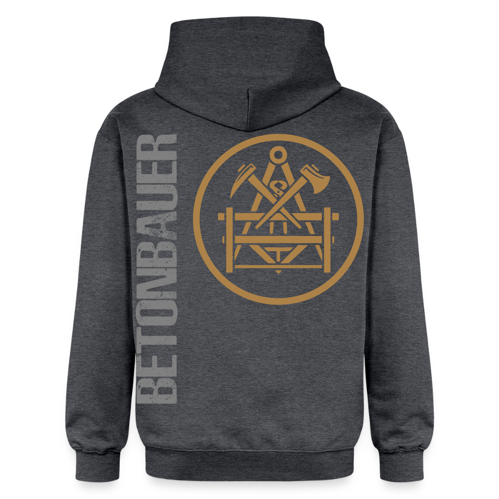 Gildan Unisex Softstyle® "Betonbauer" Dunkelgrau meliert Gildan Unisex Softstyle® Midweight Hoodie