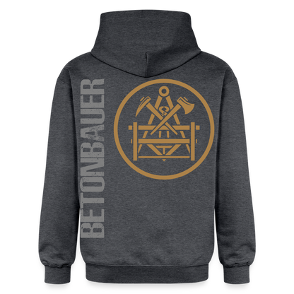 Gildan Unisex Softstyle® "Betonbauer" Dunkelgrau meliert Gildan Unisex Softstyle® Midweight Hoodie