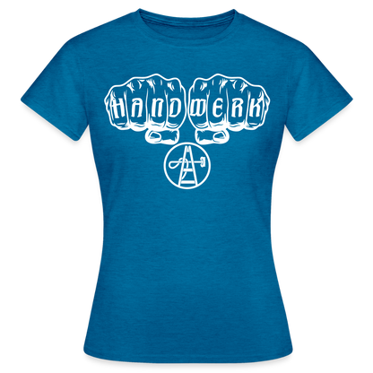Frauen T-Shirt "Gebäudereiniger" Antikblaues Saphir meliert Frauen T-Shirt