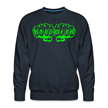 Unisex Premium Pullover "Schweisser" neongrün Navy Männer Premium Pullover
