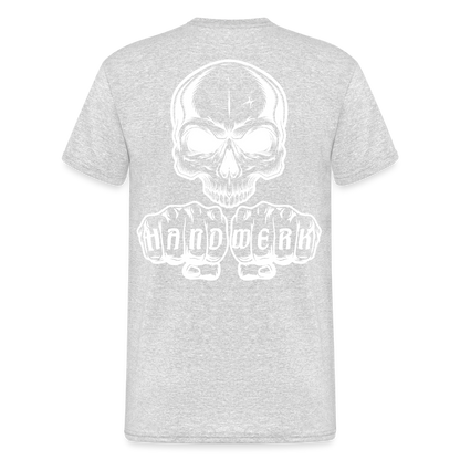 Unisex Heavy T-Shirt "Skull" (beidseitig bedruckt) Grau meliert Männer Gildan Heavy T-Shirt
