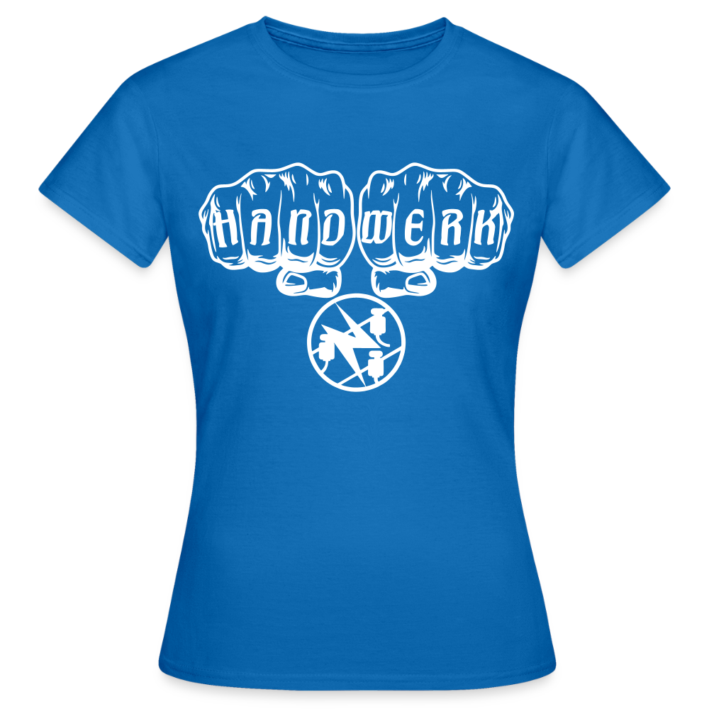 Frauen T-Shirt "Elektriker" Royalblau Frauen T-Shirt