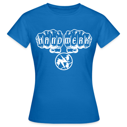 Frauen T-Shirt "Elektriker" Royalblau Frauen T-Shirt
