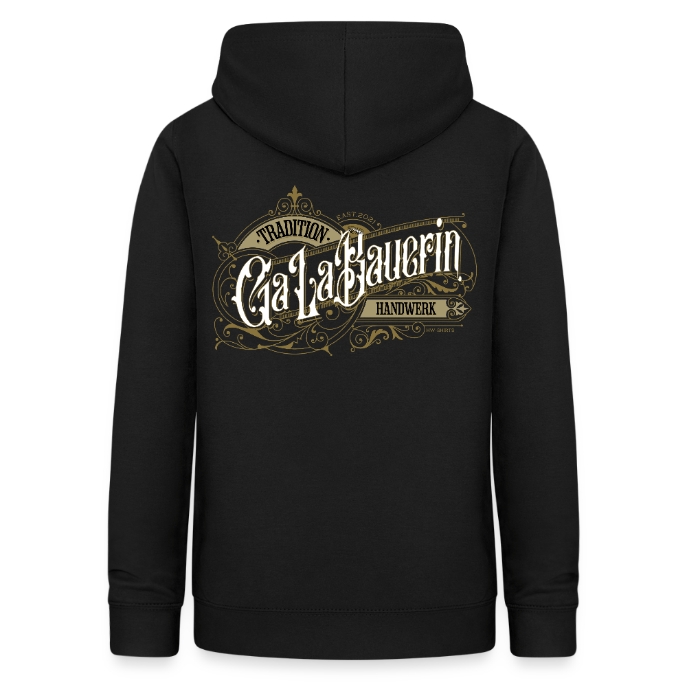 Frauen Hoodie "GaLaBauerin" Nostalgie Handwerk Schwarz Frauen Hoodie