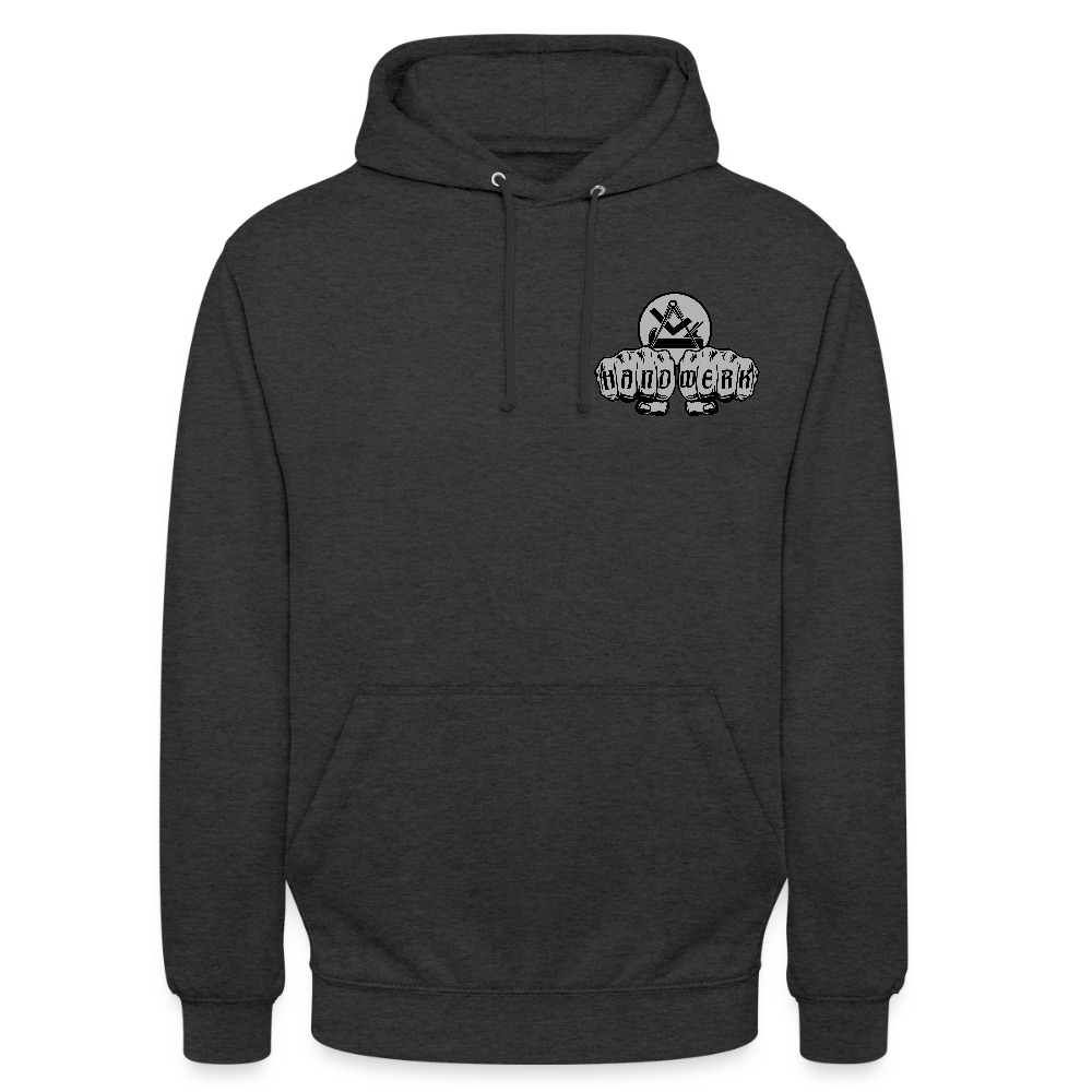 Unisex Hoodie "Schreiner/Tischler" beidseitig bedruckt Anthrazit Unisex Hoodie