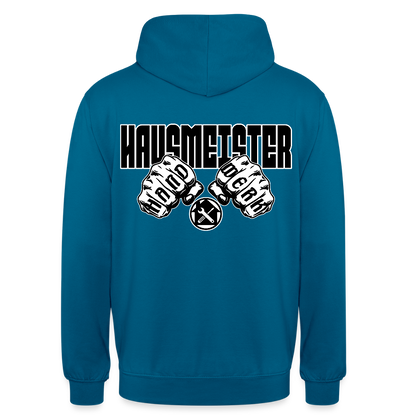 Unisex Hoodie "Hausmeister" (beidseitig bedruckt) Tiefseeblau Unisex Hoodie