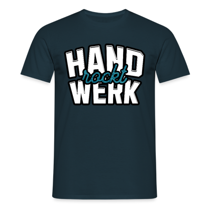Unisex T-Shirt "Handwerk rockt" Navy Männer T-Shirt